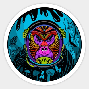 Flamboyant Astronaut Gorilla Sticker